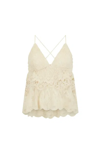 Spell Irma Lace Halter In Neutral