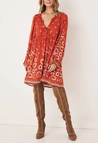 Spell Joni Tunic Dress In Campfire In Pink
