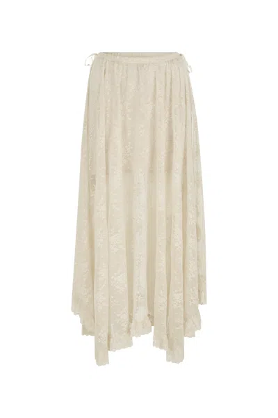 Spell Labyrinth Lace Maxi Skirt Cloud Cream In Neutral