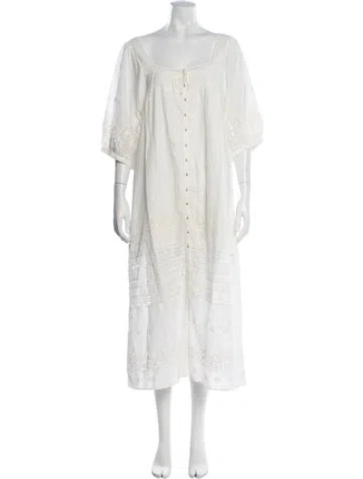 Pre-owned Spell Lace Pattern Long Dress W/ Tags In White