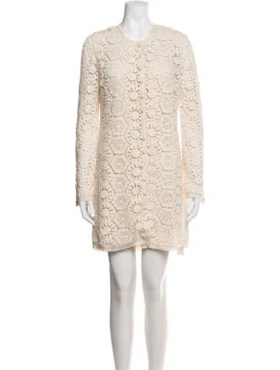 Pre-owned Spell Lace Pattern Mini Dress In Multicolor
