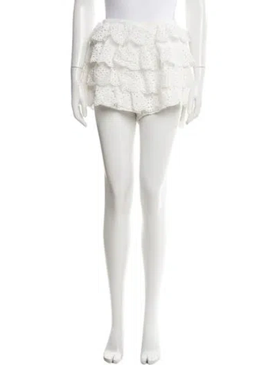 Pre-owned Spell Lace Pattern Mini Shorts W/ Tags In Neutrals