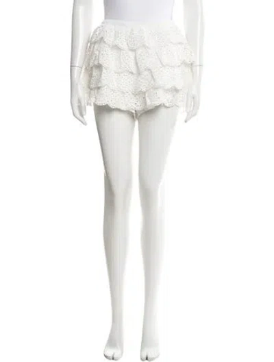 Pre-owned Spell Lace Pattern Mini Shorts W/ Tags In Neutrals