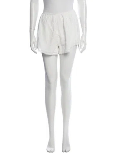 Pre-owned Spell Lace Pattern Mini Shorts W/ Tags In White