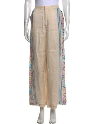 Pre-owned Spell Linen Wide Leg Pants In Neutrals