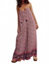 Spell Little Bird Jumpsuit In Berry In Pink