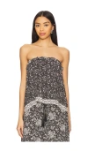 Spell Little Bird Strapless Top In Midnight