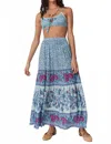 Spell Love Jetty Maxi Skirt In Nirvana In Blue