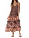 Spell Love Jetty Strappy Maxi Dress In Balmy Nights In Brown