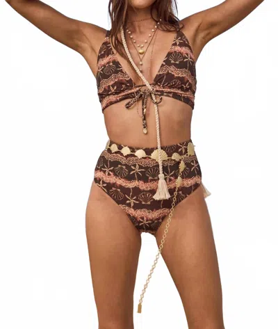 Spell Mermaid Cove High Waisted Bikini Bottom In Espresso In Brown