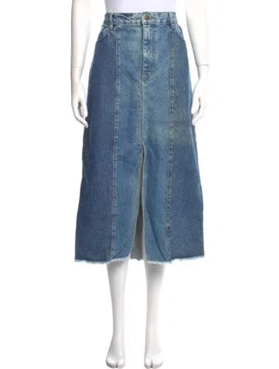 Pre-owned Spell Midi Length Skirt In Blue