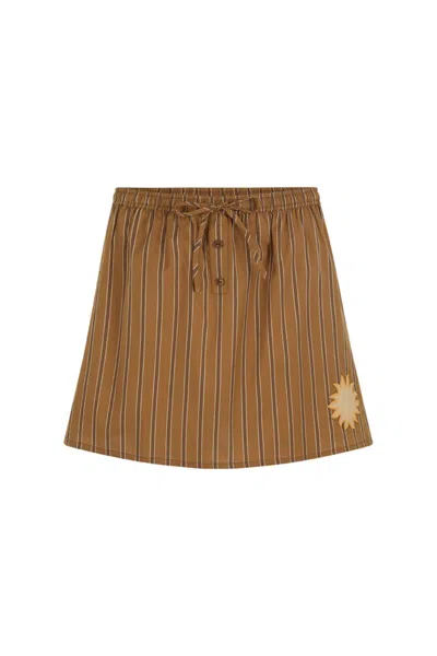 Spell Off Duty Mini Skirt In Brown