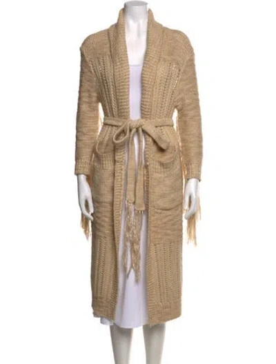 Pre-owned Spell Open Front Sweater W/ Tags In Neutral