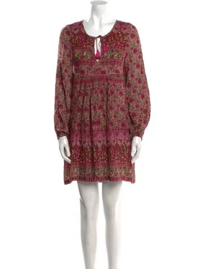 Pre-owned Spell Paisley Print Mini Dress In Red