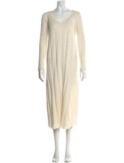Pre-owned Spell Patterned Midi Length Dress W/ Tags In Neutral