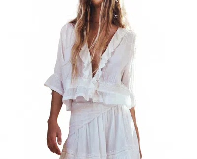 Spell Prairie Blouse In Whisper White