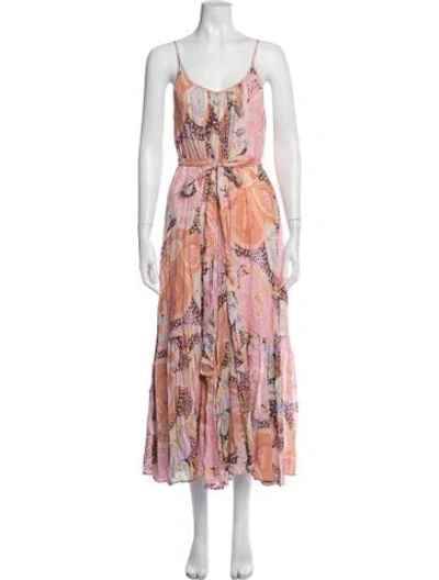 Pre-owned Spell Printed Long Dress In Neutral