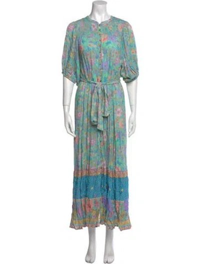 Pre-owned Spell Printed Long Dress W/ Tags In Green