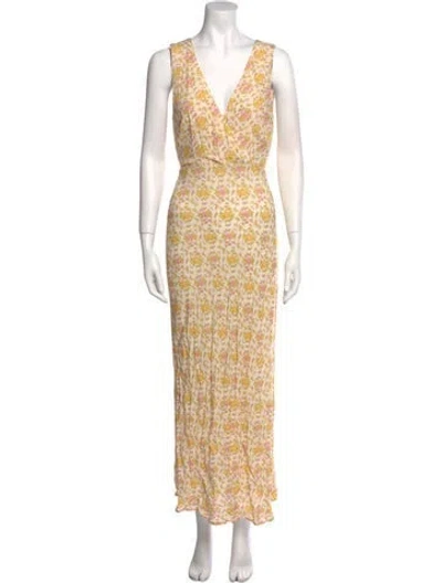 Pre-owned Spell Printed Long Dress W/ Tags In Neutral
