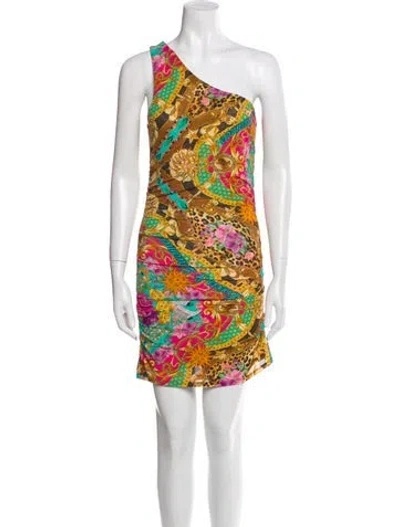 Pre-owned Spell Printed Long Dress W/ Tags In Red