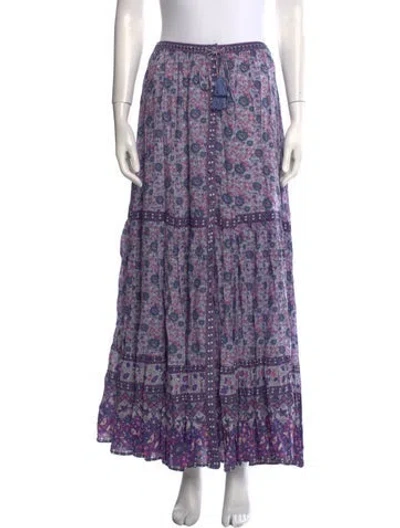 Pre-owned Spell Printed Midi Length Skirt In Purple