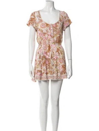 Pre-owned Spell Printed Mini Dress In Multi