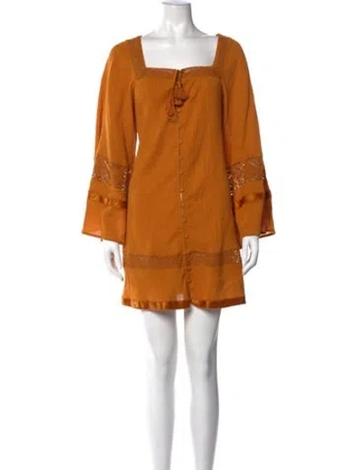 Pre-owned Spell Printed Mini Dress W/ Tags In Orange