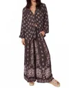 Spell Rebel Spirit Wide Leg Pant In Hyacinth In Brown