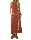 Spell Rhodes Knit Maxi Dress In Cinnamon In Brown