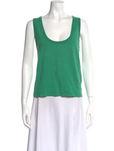 Pre-owned Spell Scoop Neck Sleeveless Top In Green