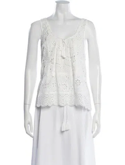 Pre-owned Spell Scoop Neck Sleeveless Top W/ Tags In Neutrals