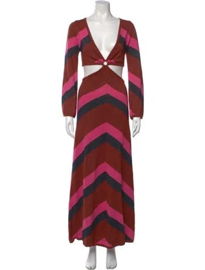 Pre-owned Spell Striped Long Dress In Multi
