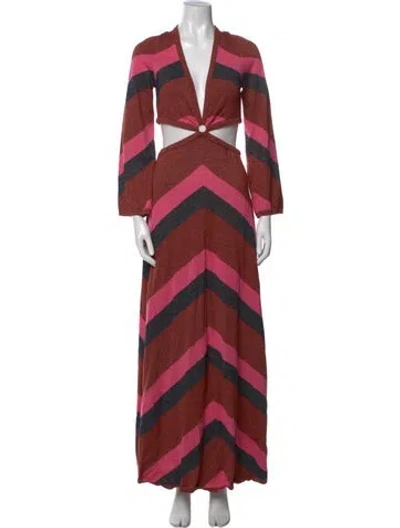 Pre-owned Spell Striped Long Dress W/ Tags In Multi