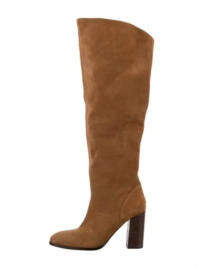 Pre-owned Spell Suede Boots In Neutrals