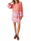 Spell Sunshine Bandit Wrap Mini Skirt In Cayenne In Red