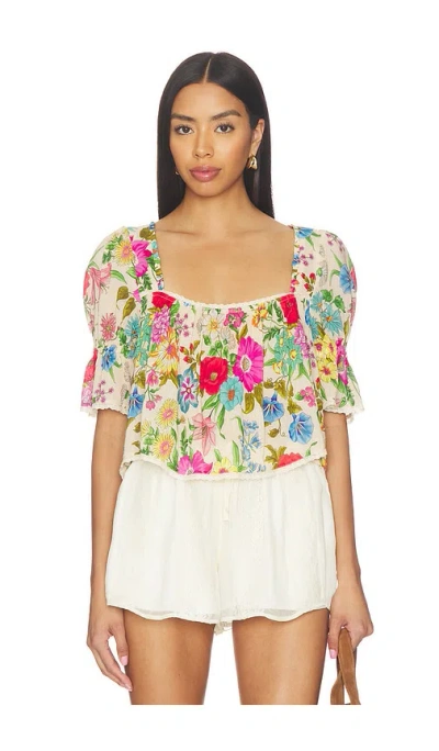 Spell Valley Of The Dolls Short Sleeve Blouse In Multi