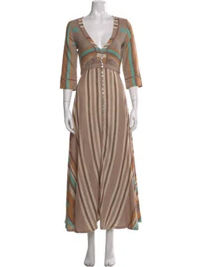 Pre-owned Spell V-neck Long Dress