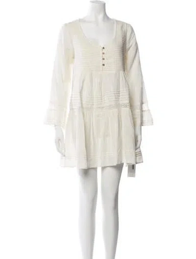 Pre-owned Spell V-neck Mini Dress In Metallic/neutrals
