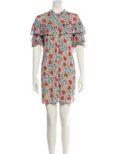 Pre-owned Spell V-neck Mini Dress In Red