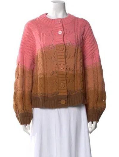 Pre-owned Spell Wool Colorblock Pattern Sweater In Brown