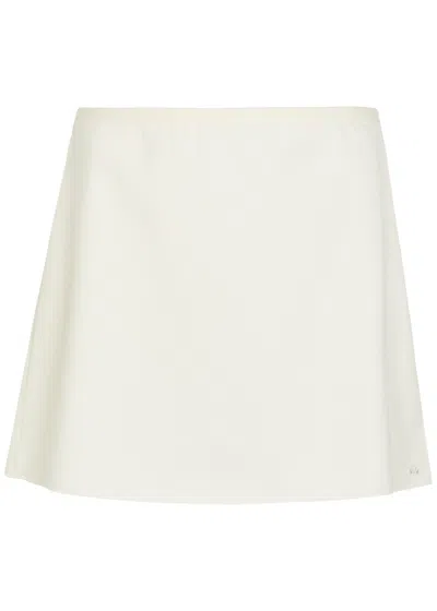 Spence Court Piqué Ponte Mini Skirt In White
