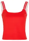 Spence Striped-strap Top In Red