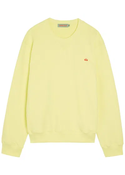 Spence Logo-embroidered Cotton Sweatshirt In Yellow
