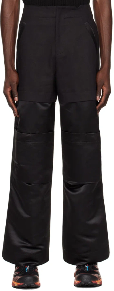 Spencer Badu Black Paneled Cargo Pants