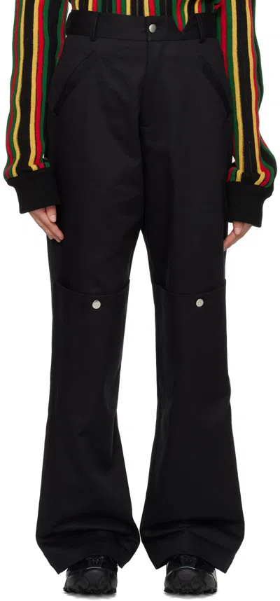 Spencer Badu Black Paneled Cargo Pants