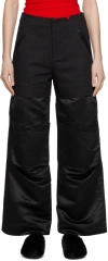 Spencer Badu Black Paneled Trousers In Black