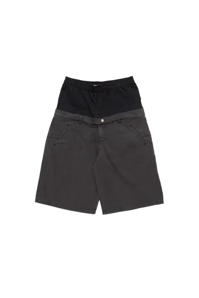 Spencer Badu Black Dropped Denim Shorts