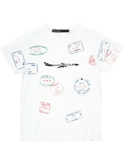 Spencer Badu T-shirt Mit Grafischem Print In Weiss