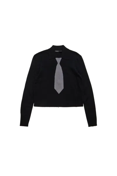 Spencer Badu Grey Tie Polo Black