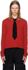 Spencer Badu Red Knitted Uniform Polo In Red
